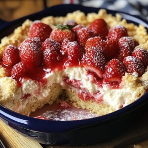 Effortless Strawberry Cheesecake Dump Cake Recipe