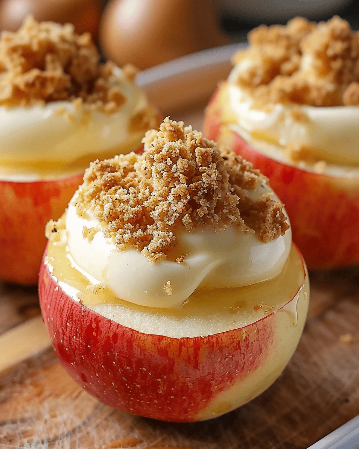 Cheesecake-Filled Baked Apples Delight Recipe