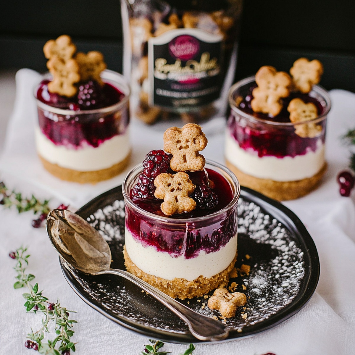 Elegant White Chocolate Cheesecakes With Mulled Wine Fruit Recipe