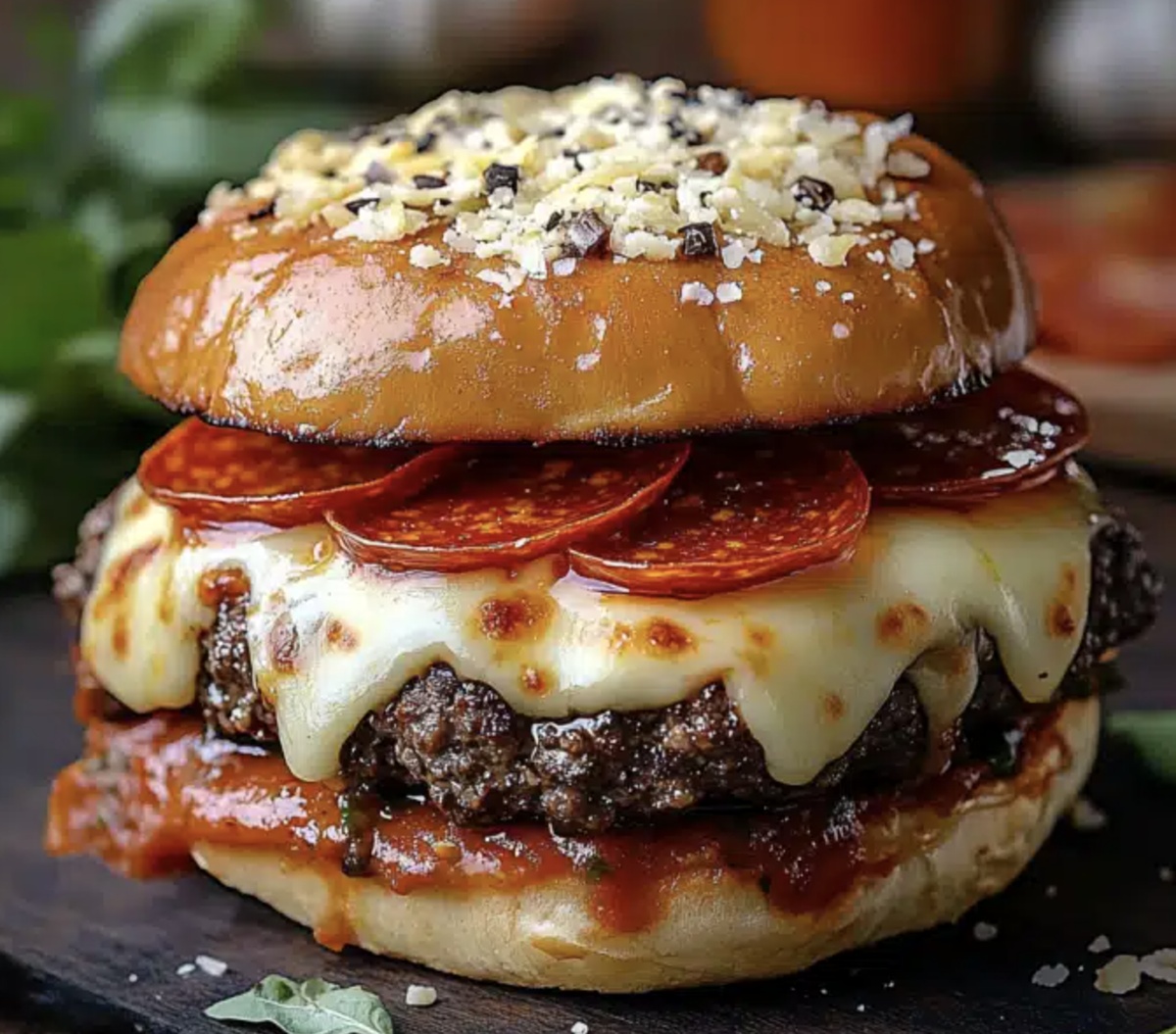 Cheesy Pizza Burgers Recipe