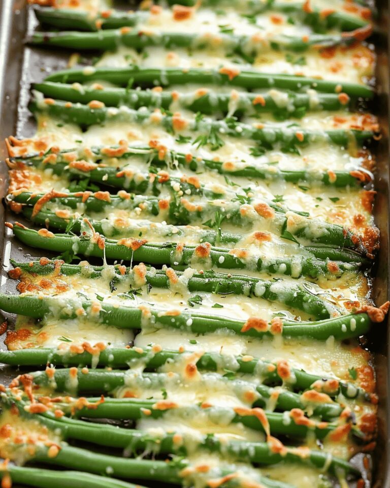 Cheesy Garlic Green Bean Bake Recipe