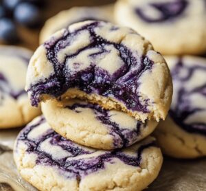 Luscious Blueberry Cheesecake Swirl Cookie Recipe