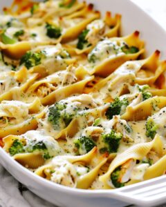 Creamy Chicken And Broccoli Stuffed Pasta Shells Recipe
