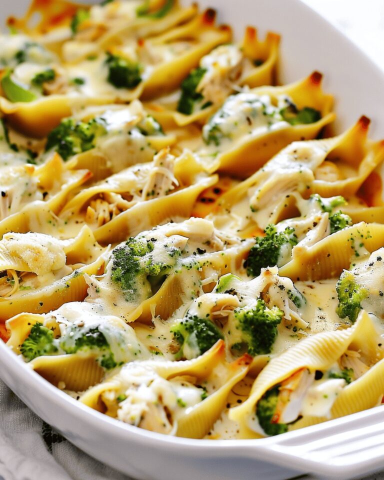 Creamy Chicken And Broccoli Stuffed Pasta Shells Recipe
