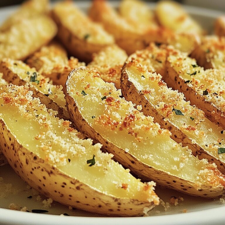 Crispy Garlic Parmesan Potato Wedges Recipe