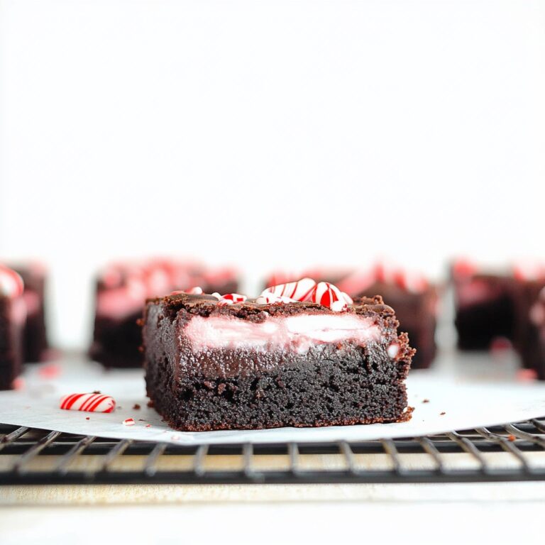 Festive Candy Cane Brownies Recipe