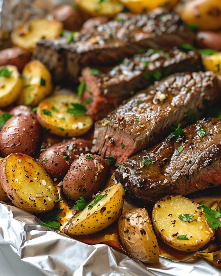 Garlic Herb Steak & Potato Bundles Recipe