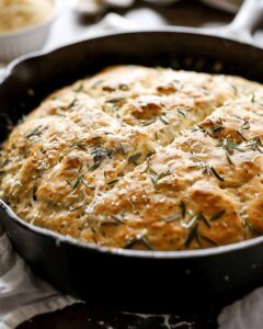 Herb-Infused Parmesan Skillet Bread Recipe