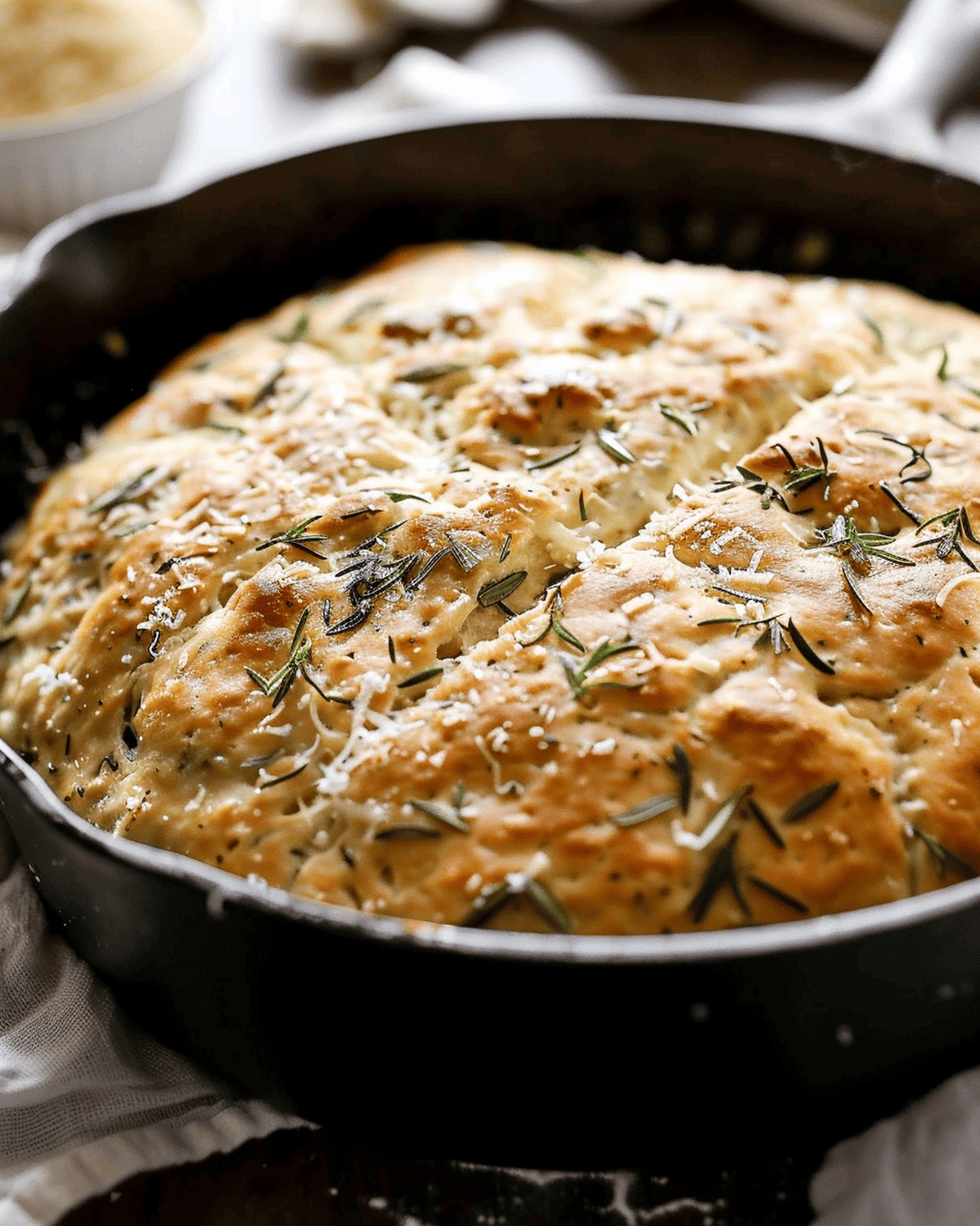Herb-Infused Parmesan Skillet Bread Recipe