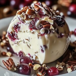 Festive Cranberry Pecan Cream Cheese Ball Recipe
