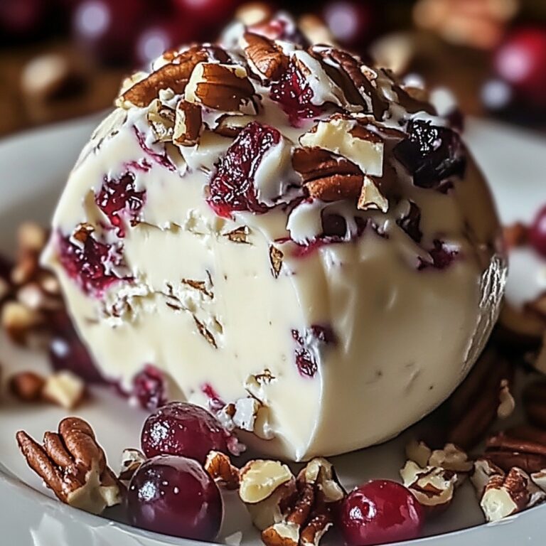 Festive Cranberry Pecan Cream Cheese Ball Recipe
