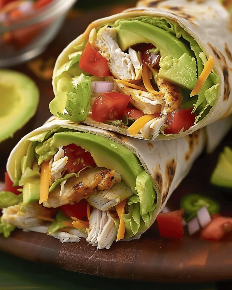Chicken Avocado Ranch Wraps Recipe