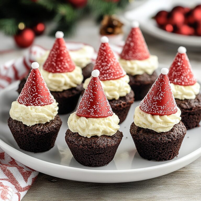 Festive Santa Hat Brownie Bites Recipe