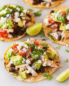 Crispy Chicken Tostadas With Avocado Salsa Recipe