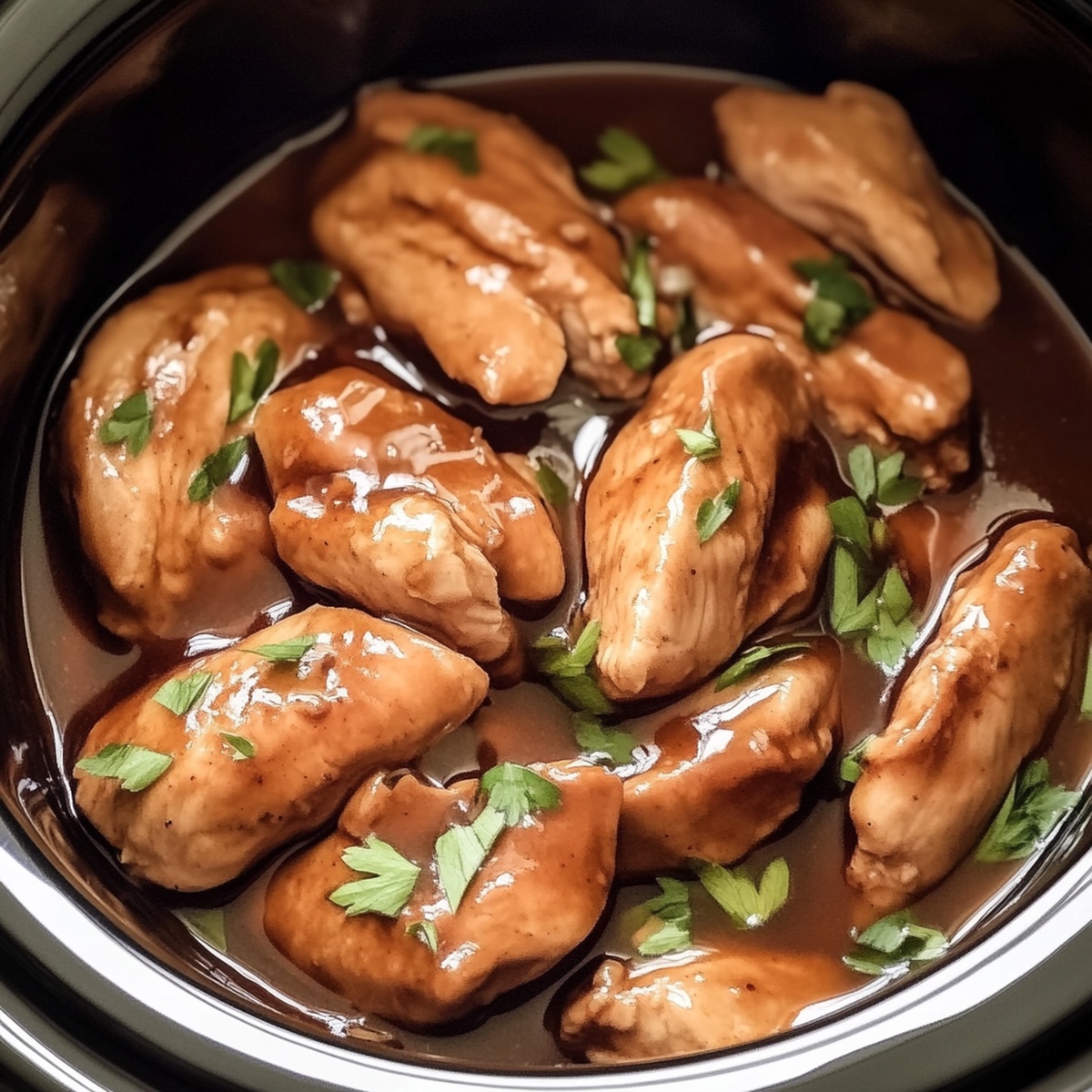 Tender Crockpot Bourbon Chicken Recipe