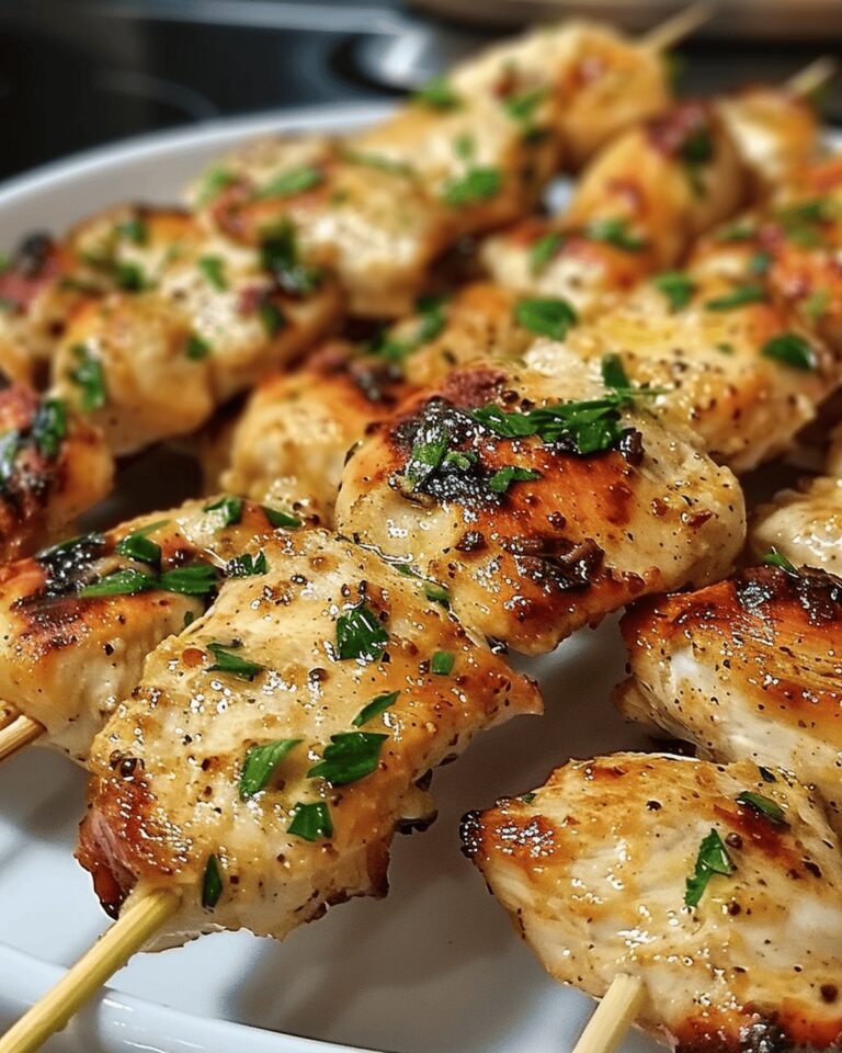 Garlic Parmesan Chicken Delight Skewers Recipe