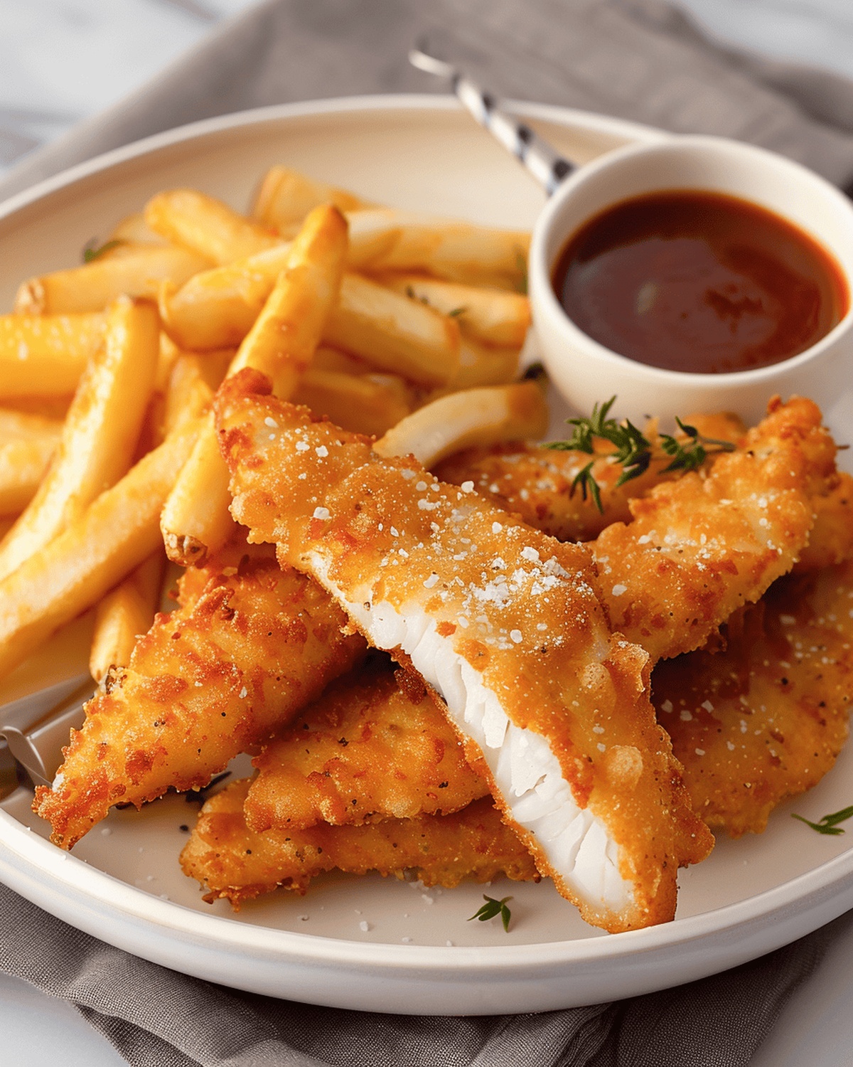 Crispy Beer-Battered Cod With Fries Recipe