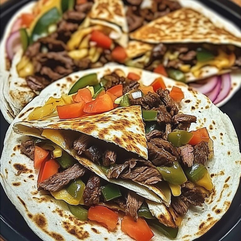 Cheesy Loaded Steak Quesadillas Recipe