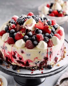 Holiday Berry Delight Ice-Cream Cake Recipe