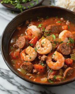 Savory Shrimp And Sausage Stew Recipe