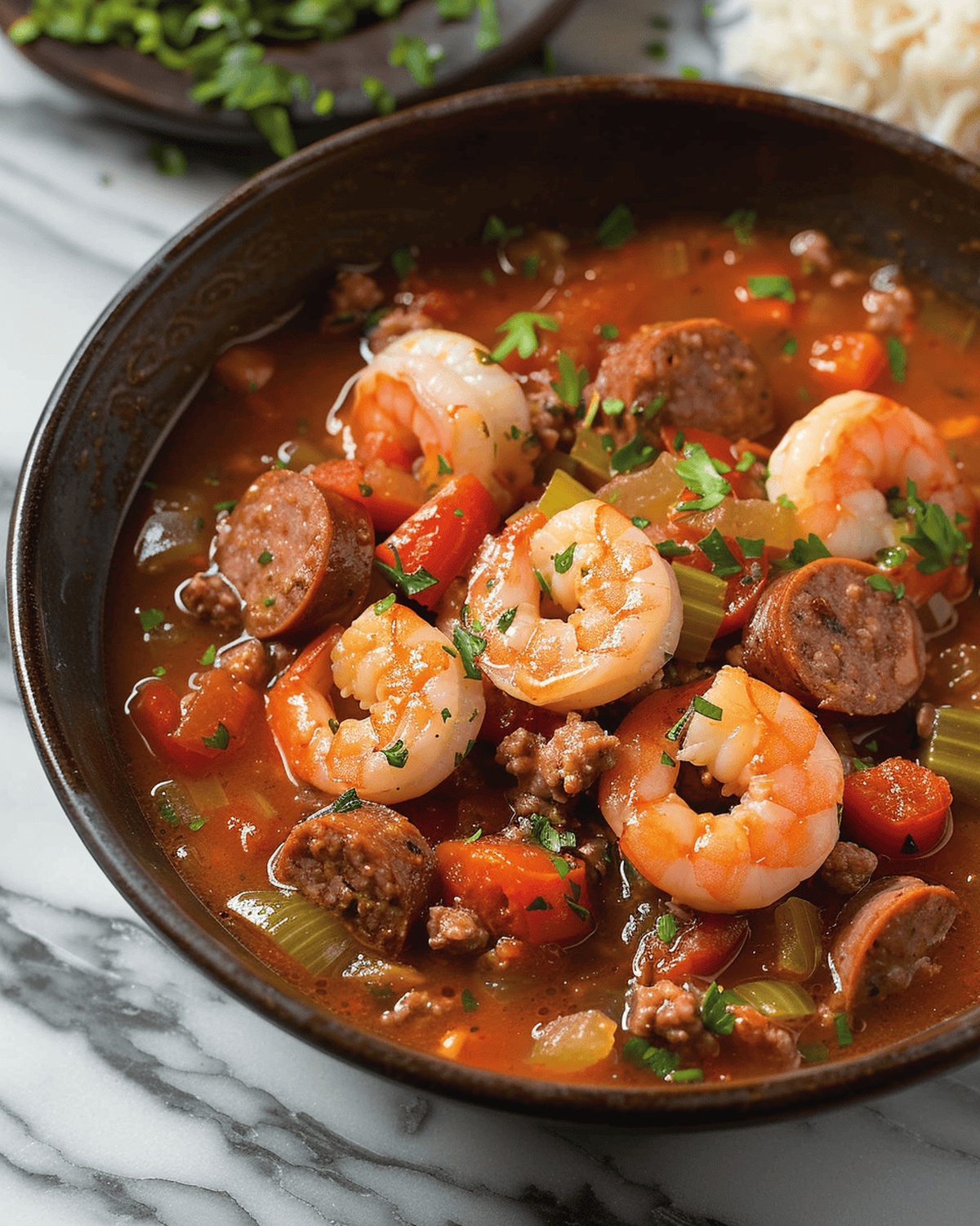 Savory Shrimp And Sausage Stew Recipe