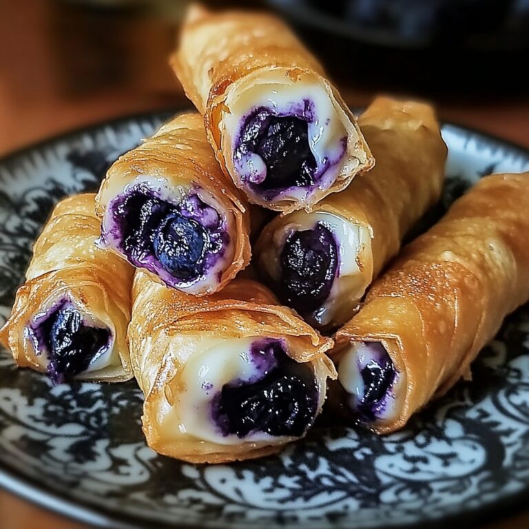 Crispy Blueberry Cream Cheese Egg Rolls Recipe