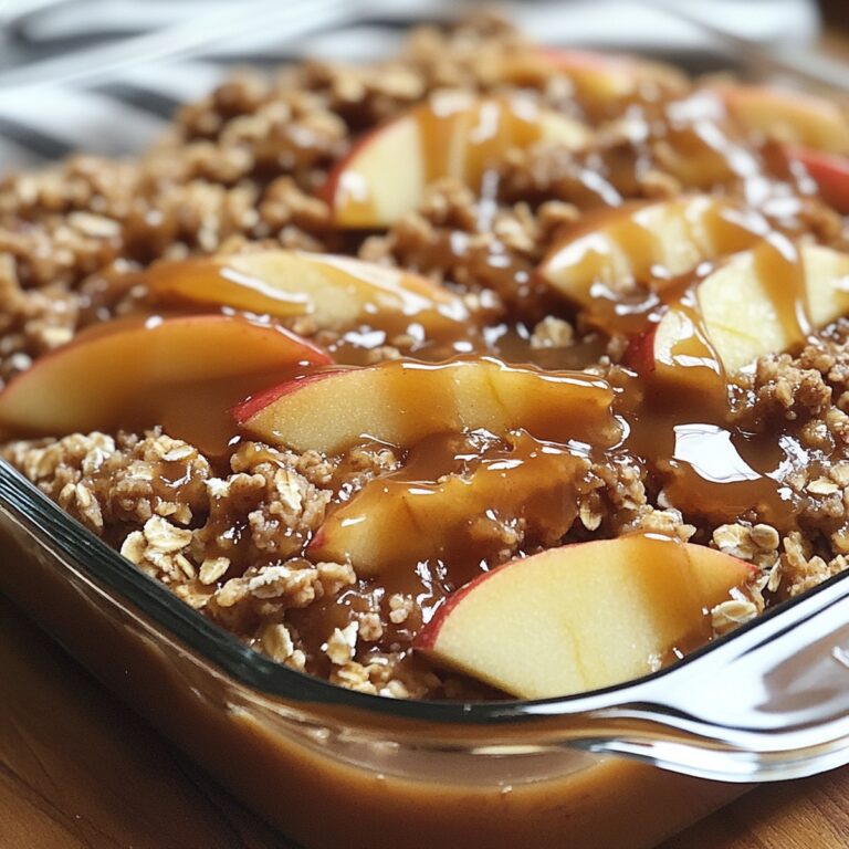 Gooey Caramel Apple Oatmeal Bake Recipe