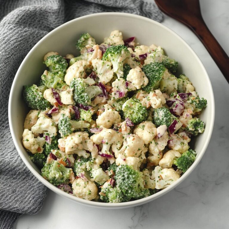 Vibrant Broccoli Cauliflower Salad Recipe