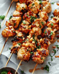 Easy Grilled Asian Chicken Skewers with Honey Garlic Sauce Recipe