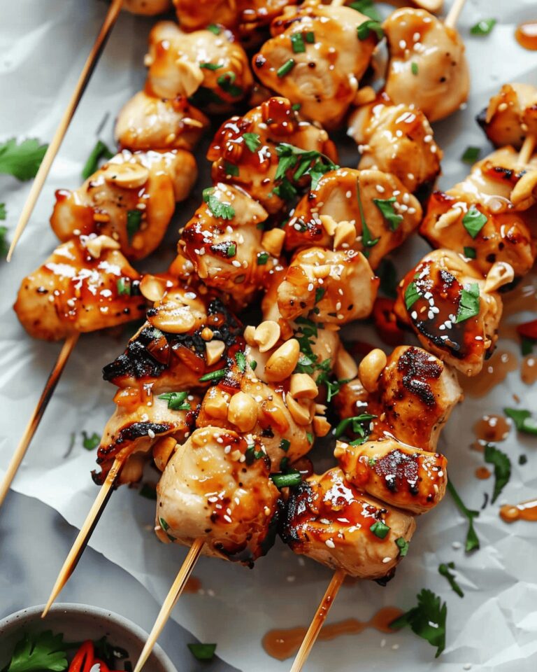 Easy Grilled Asian Chicken Skewers with Honey Garlic Sauce Recipe