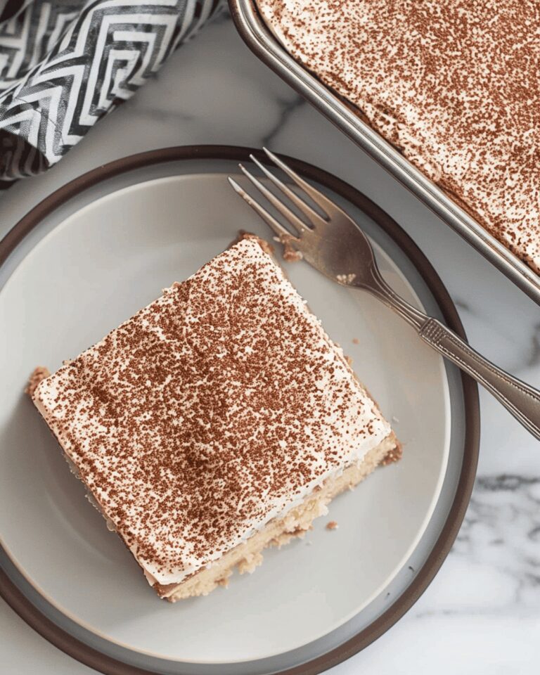 Easy Tiramisu Poke Cake Recipe