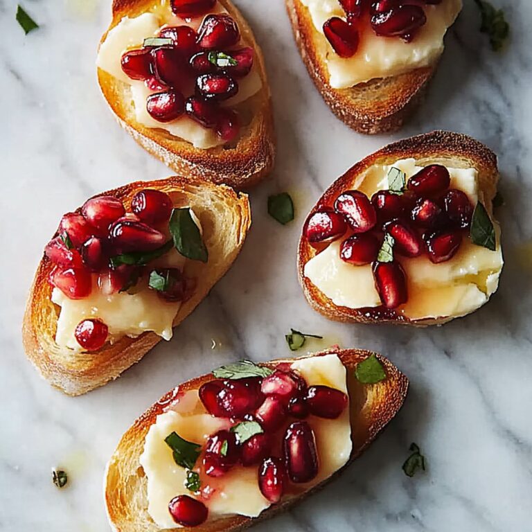 Crispy Pomegranate, Cranberry & Brie Bruschetta Recipe