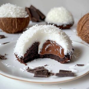 Luscious Coconut Dome With Chocolate Spread Recipe