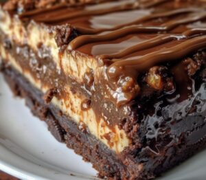 Silky Caramel Brownie Cheesecake Recipe