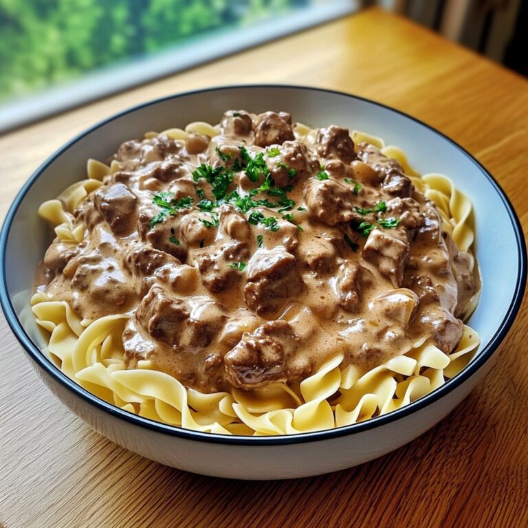 Hearty Beef Stroganoff With Tender Noodles Recipe