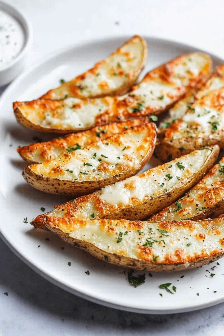 Baked Garlic Parmesan Potato Wedges Recipe