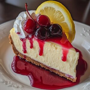 Tangy Cherry Lemon Cheesecake Recipe