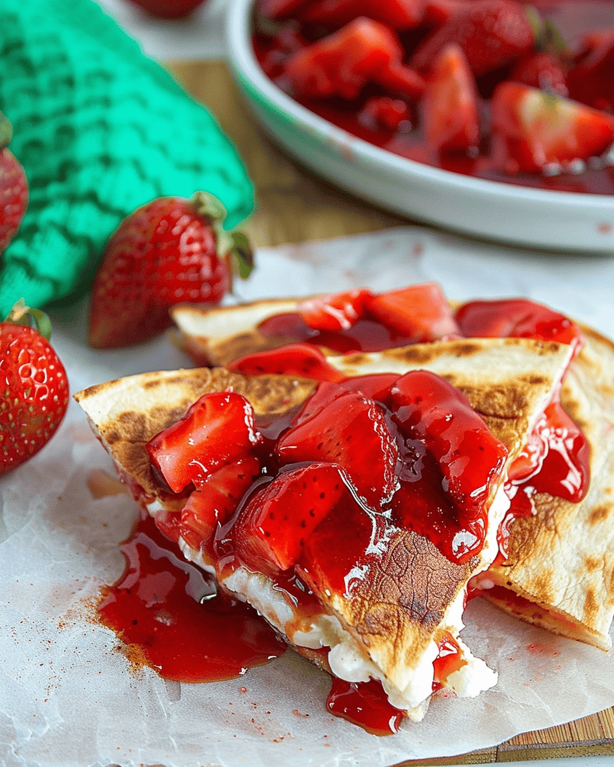 Strawberry Cheesecakeadillas Recipe