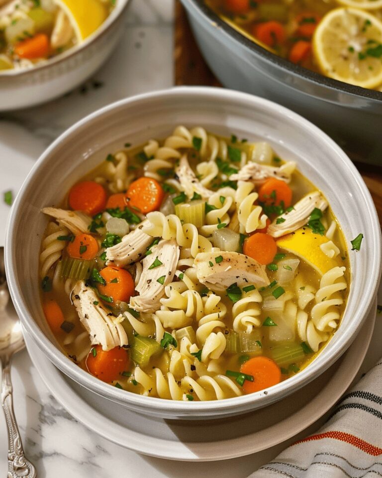 Lemon Ginger Chicken Noodle Soup Recipe