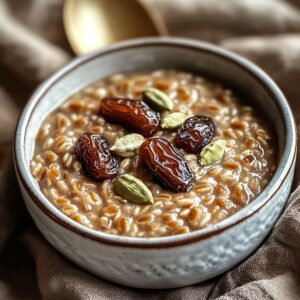 Hearty Farro Breakfast Pudding With Dates And Cardamom Recipe