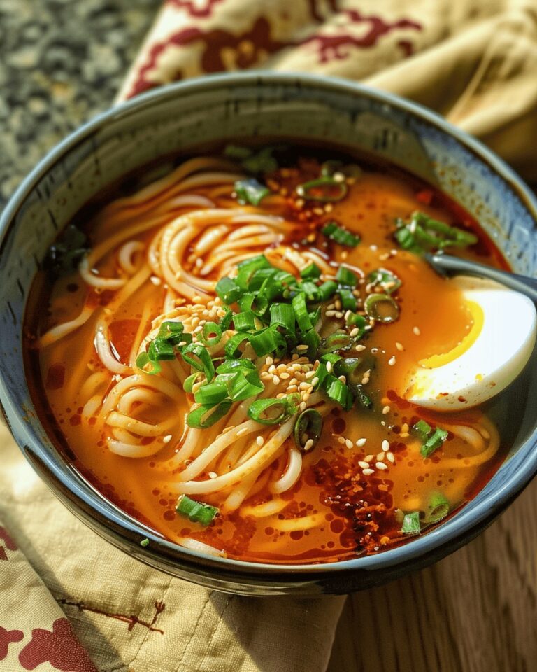 Spicy Miso Garlic Noodle Soup Recipe