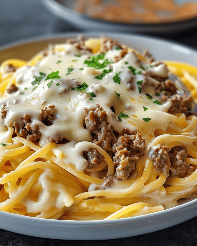 Cheesy Beef Linguine Delight Recipe