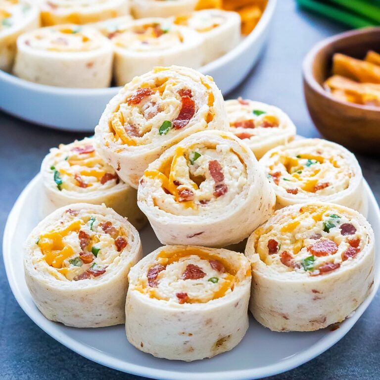 Crispy Bacon Cheddar Ranch Pinwheels Recipe