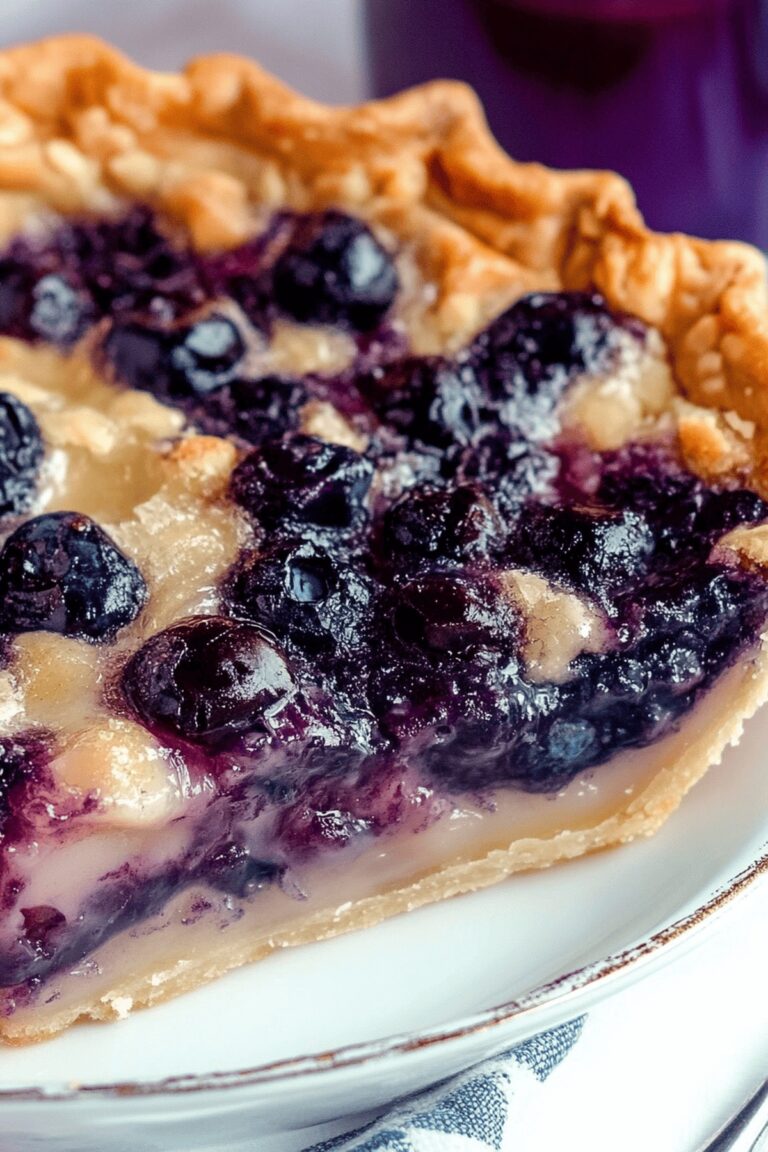 Blueberry Custard Pie Recipe