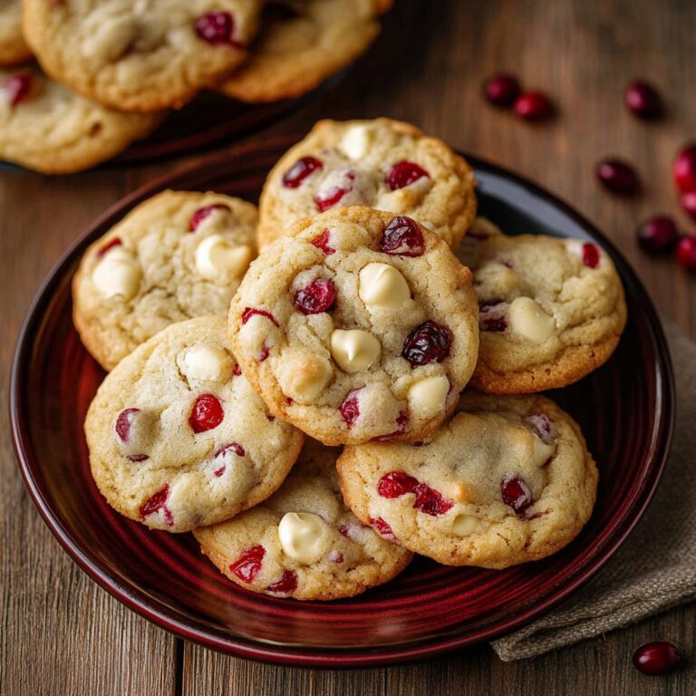 Festive White Chocolate Cranberry Cookies Recipe