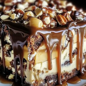 Gooey Caramel Turtle Poke Cake Recipe
