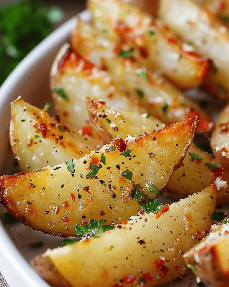 Garlic Parmesan Potato Wedges Recipe