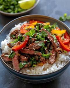 Beef And Bell Pepper Stir-Fry Bowl Recipe