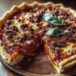 Hearty Deep-Dish Pizza Pie Recipe