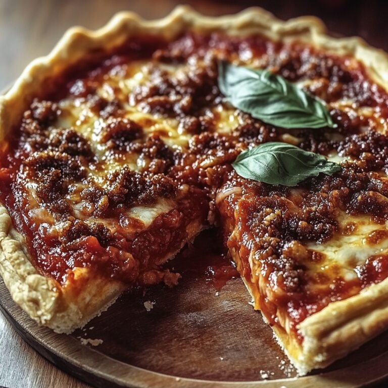 Hearty Deep-Dish Pizza Pie Recipe